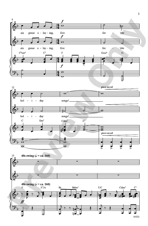 Five Favorite Holiday Songs – 2-Part Choral Octavo (Digital Download)
