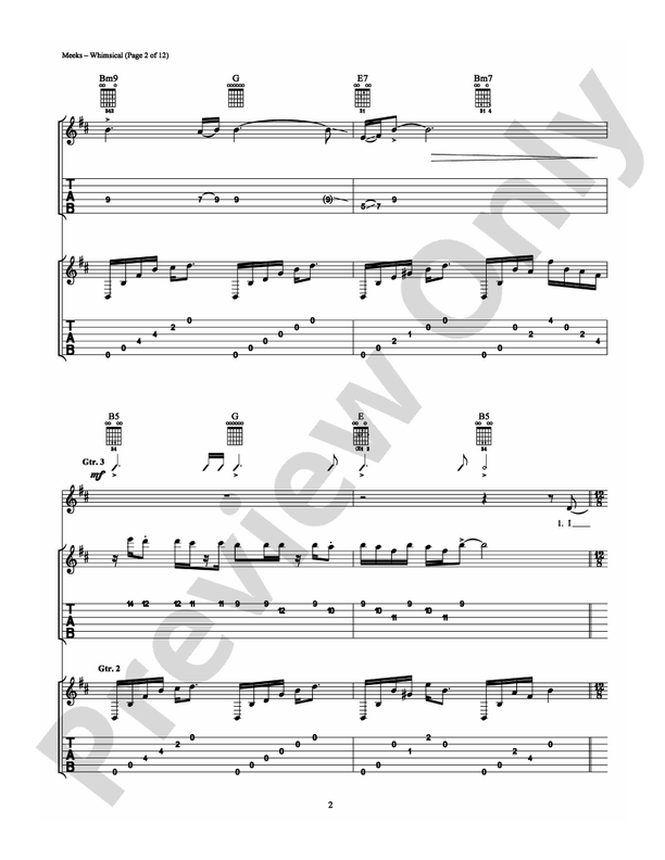 Whimsical - Guitar TAB (Digital Download)