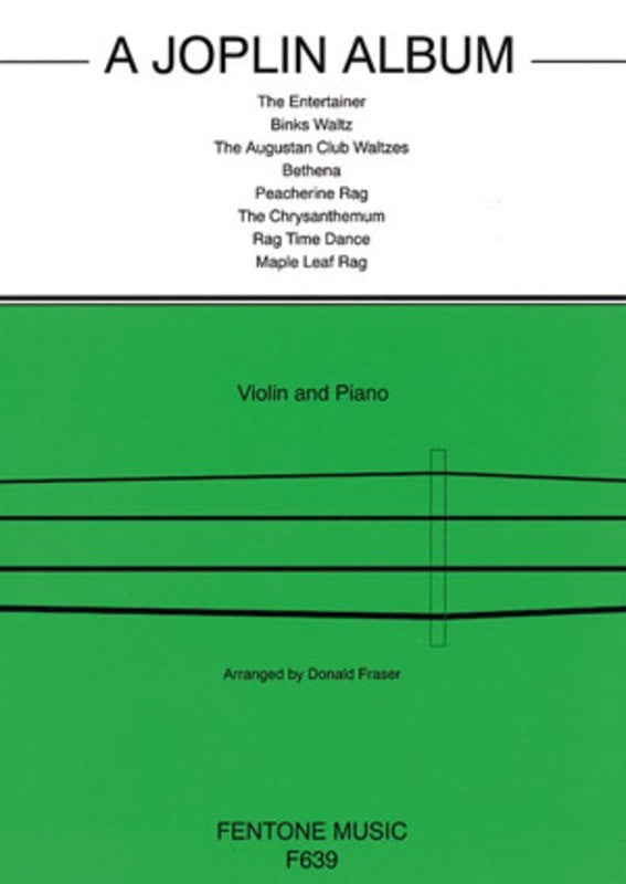 Joplin Album - Violin/Piano Accompaniment arranged by Fraser Fentone F639401