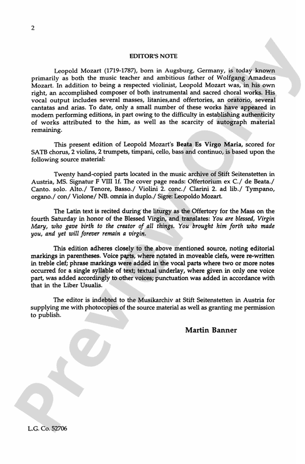 Beata Es Virgo Maria – SATB Choral Octavo (Digital Download)