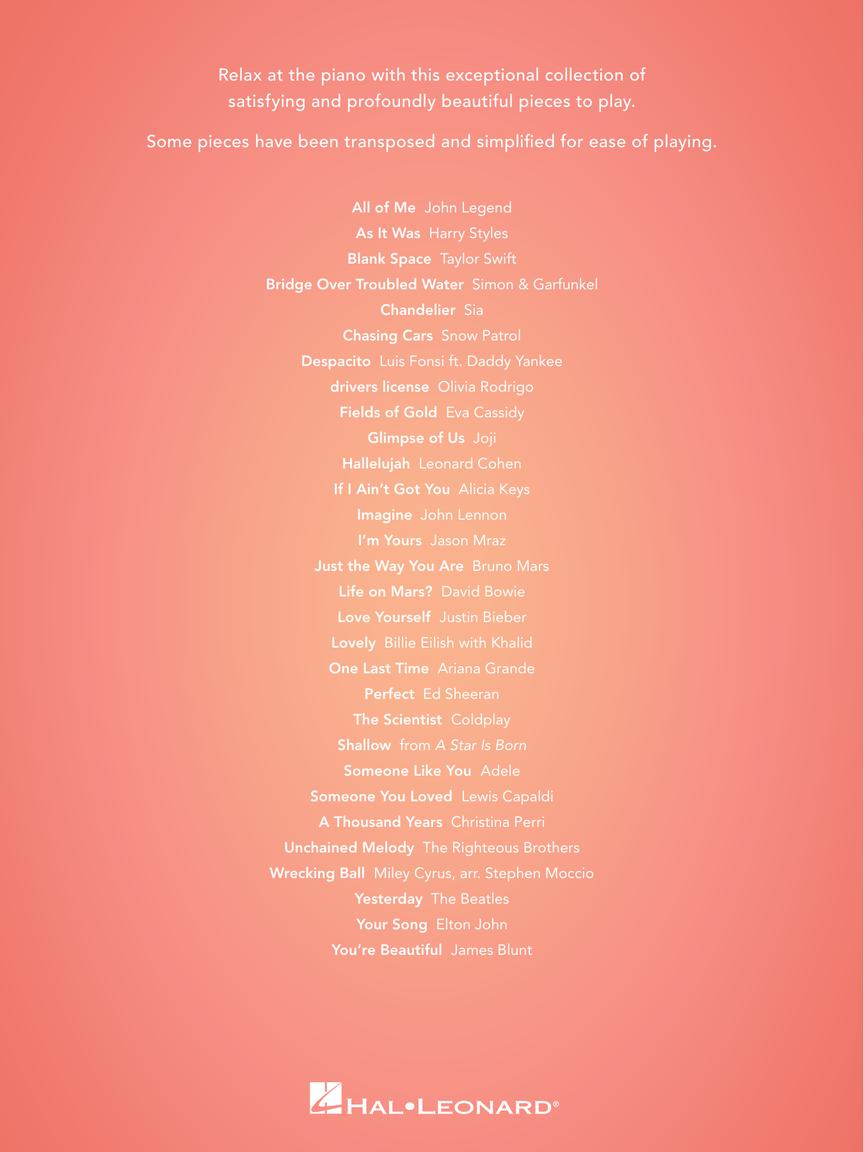 Peaceful Pop Piano Solos - A Collection of 30 Pieces - Hal Leonard