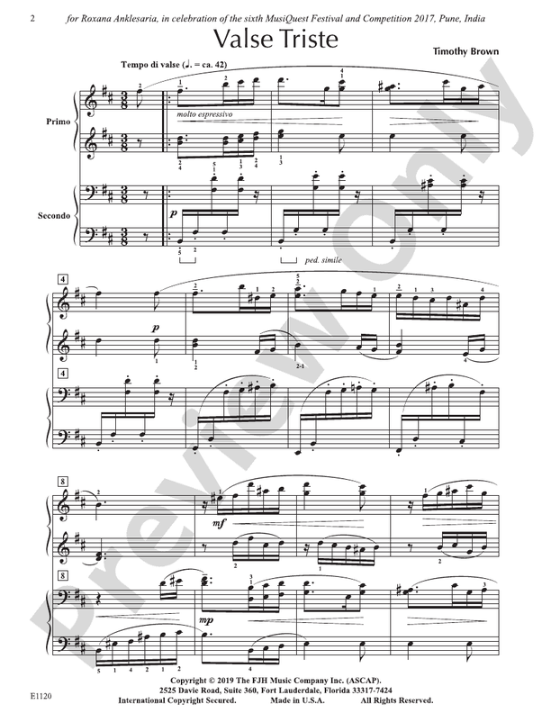 Valse Triste - Piano (Digital Download)