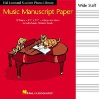 Music Manuscript Paper Wide Staff - Hal Leonard Student Piano Library - Hal Leonard