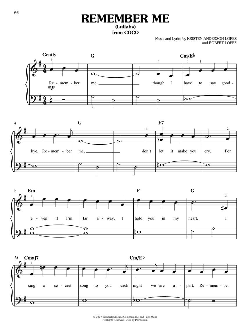 Disney Songs in Easy Keys - Easy Piano - Hal Leonard