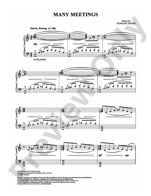 Many Meetings - Piano (Digital Download)