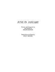 June In January - Piano Solo (Digital Download)