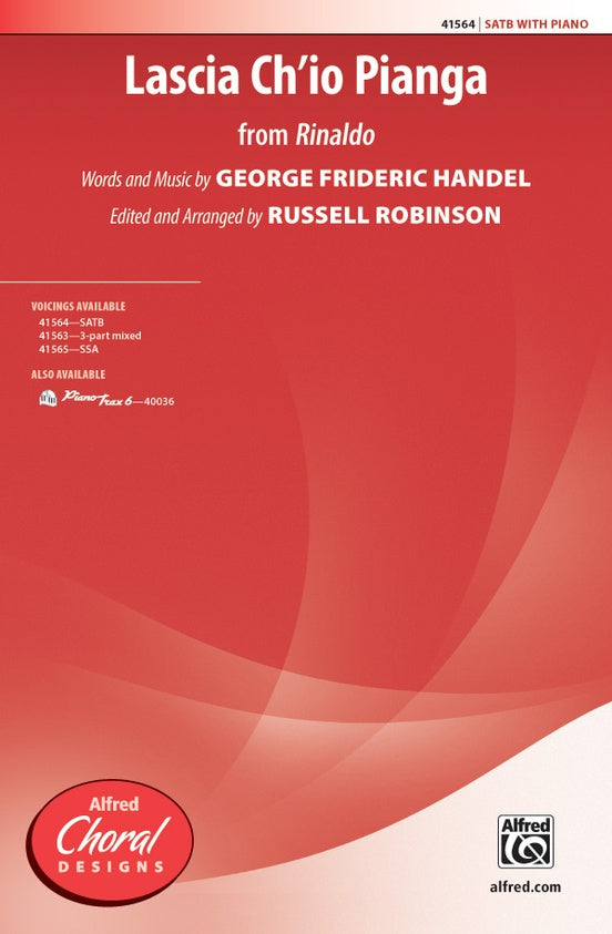 Lascia Ch'io Pianga (from Rinaldo) – SATB Choral Octavo (Digital Download)