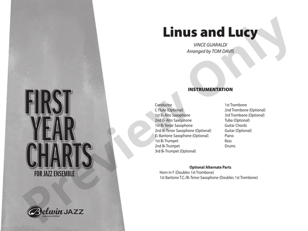 Linus and Lucy – Jazz Ensemble Conductor Score & Parts (Digital Download)