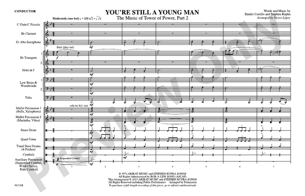 You're Still a Young Man – Marching Band Conductor Score & Parts (Digital Download)
