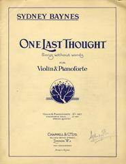 One Last Thought (Song Without Words) - Violin/Piano Accompaniment (Digital Download)