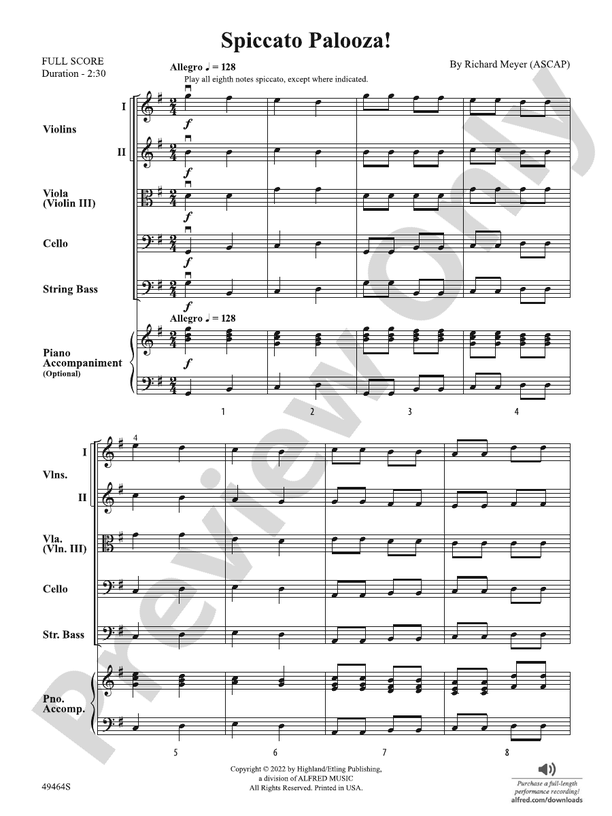 Spiccato Palooza! - String Orchestra Conductor Score & Parts (Digital Download)