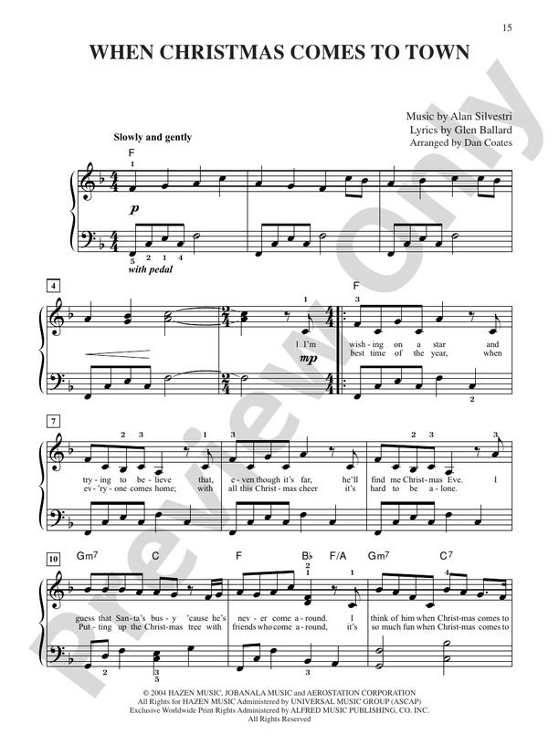 When Christmas Comes to Town (from "The Polar Express") - DSM-PS-0012892 - Easy Piano (Digital Download)