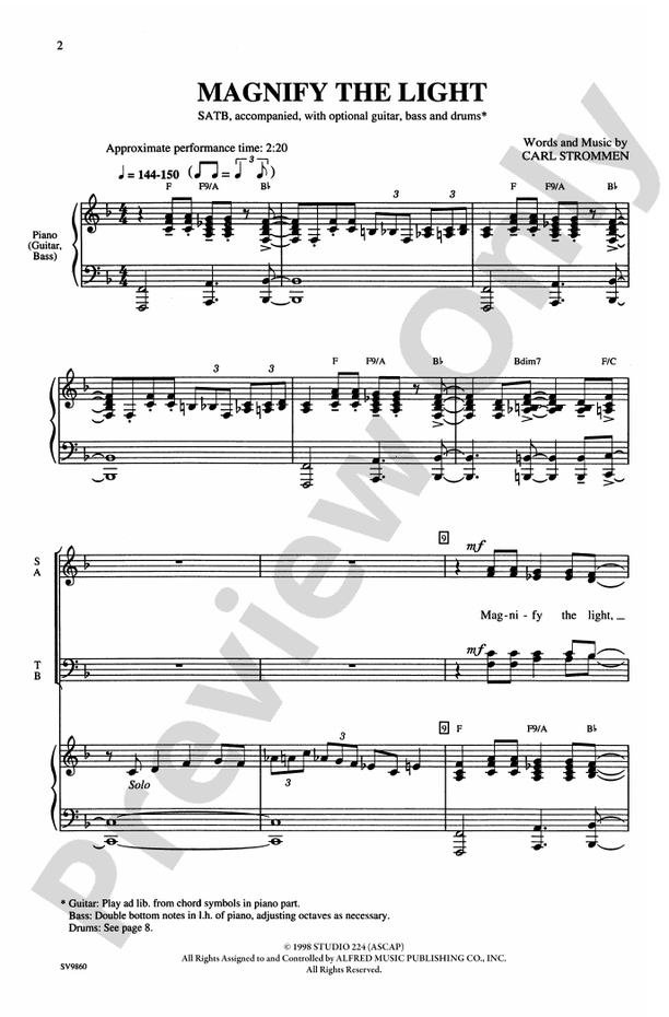 Magnify the Light - SATB Choral Octavo (Digital Download)