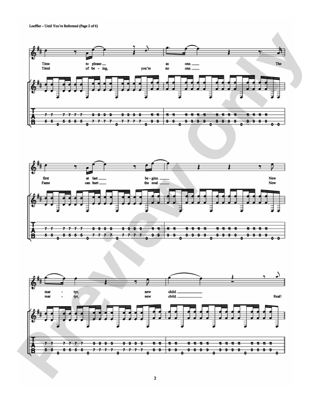 Until You're Reformed - Guitar TAB (Digital Download)