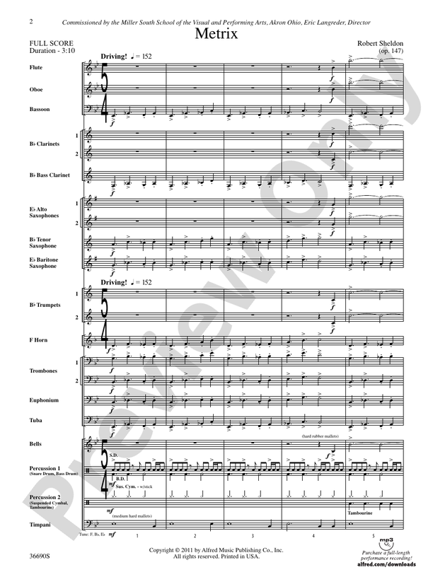 Metrix - Concert Band Conductor Score & Parts (Digital Download)