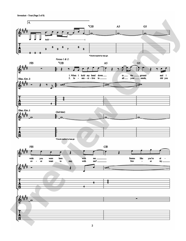 Trust - Guitar TAB (Digital Download)
