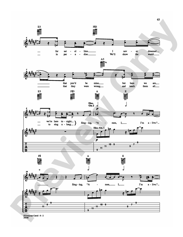 If Everyone Cared - Guitar TAB (Digital Download)