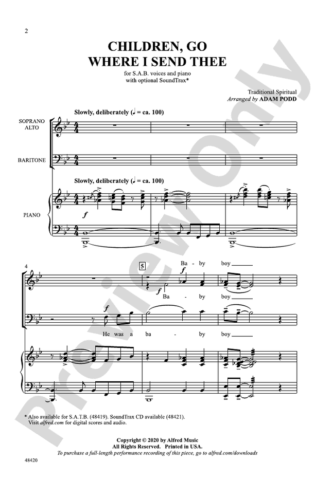 Children, Go Where I Send Thee – SAB Choral Octavo (Digital Download)