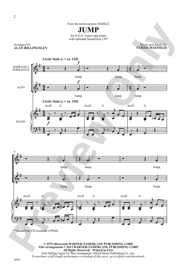 Jump – SSA Choral Octavo (Digital Download)