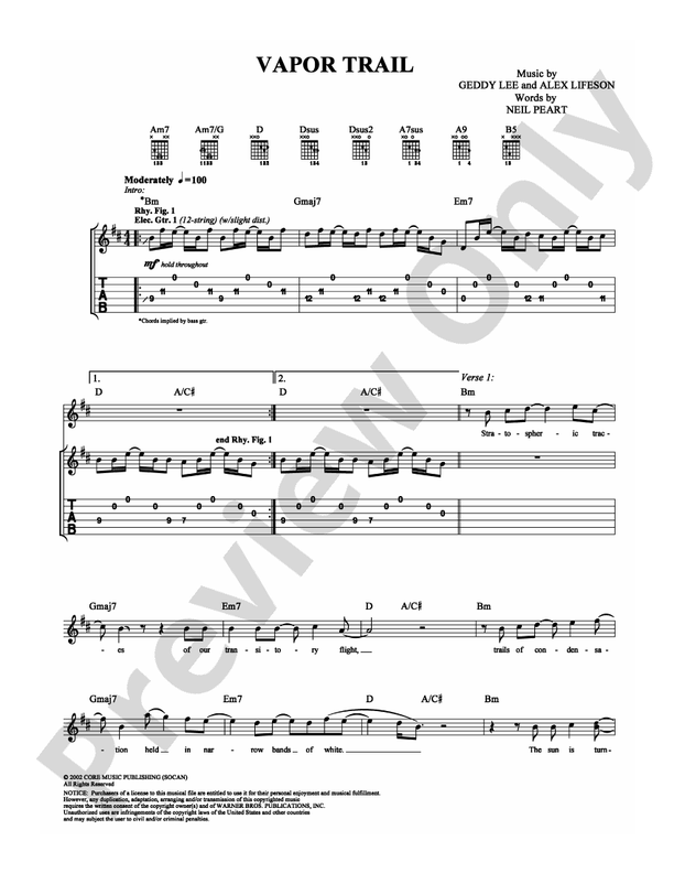 Vapor Trail - Guitar TAB (Digital Download)