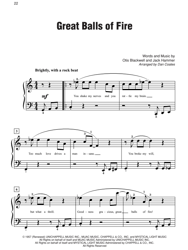 Simply Rock 50s EasyPiano - Coates - Alfred 30043