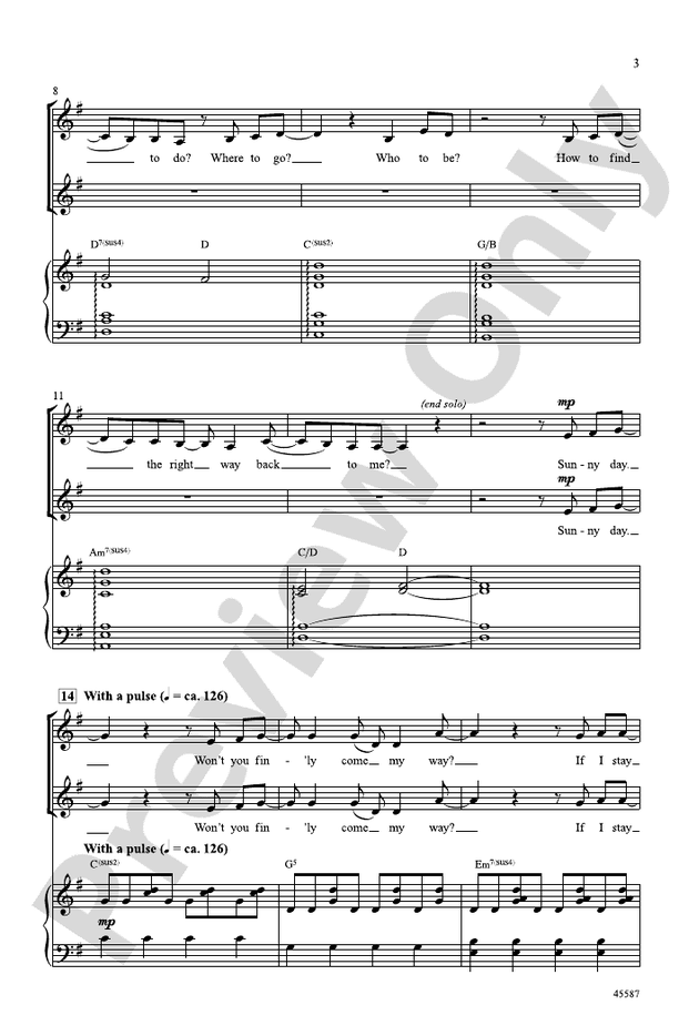 All I Need Is an Angel (from Grease - Live) - SSA Choral Octavo (Digital Download)