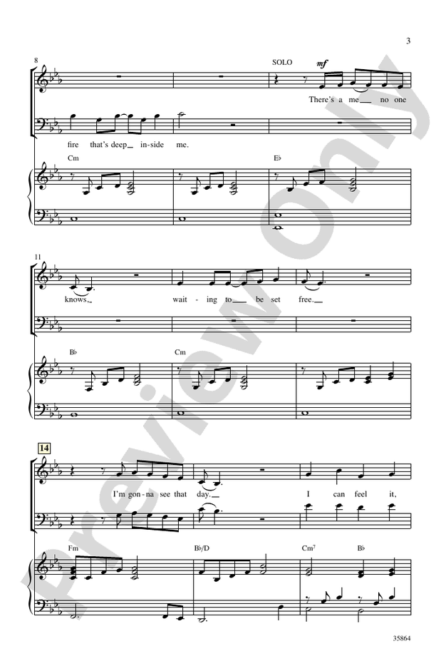 Born to Be Somebody (from Never Say Never) – SAB Choral Octavo (Digital Download)