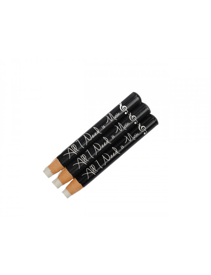 Music Eraser Black with Treble Clef and All I Need is Music Saying Pencil Shaped