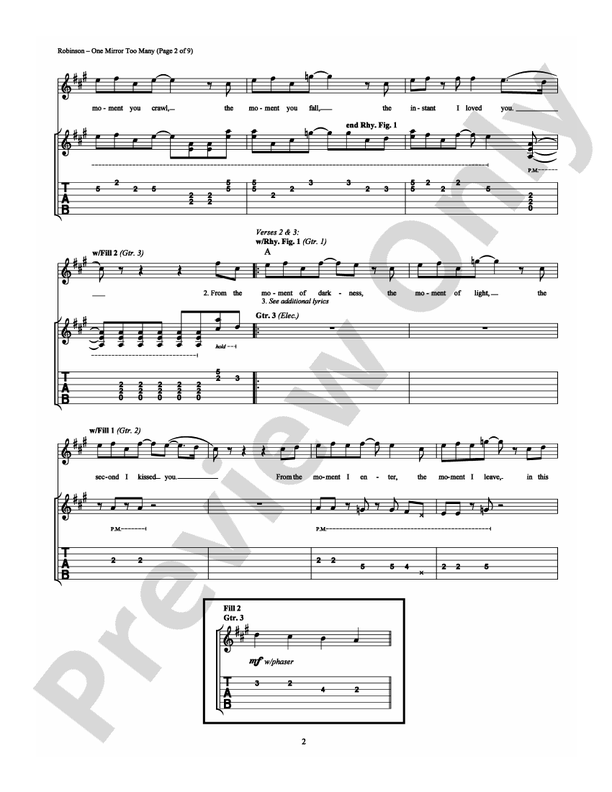 One Mirror Too Many - Guitar TAB (Digital Download)