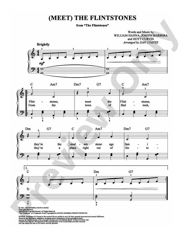 (Meet) The Flintstones - Easy Piano (Digital Download)
