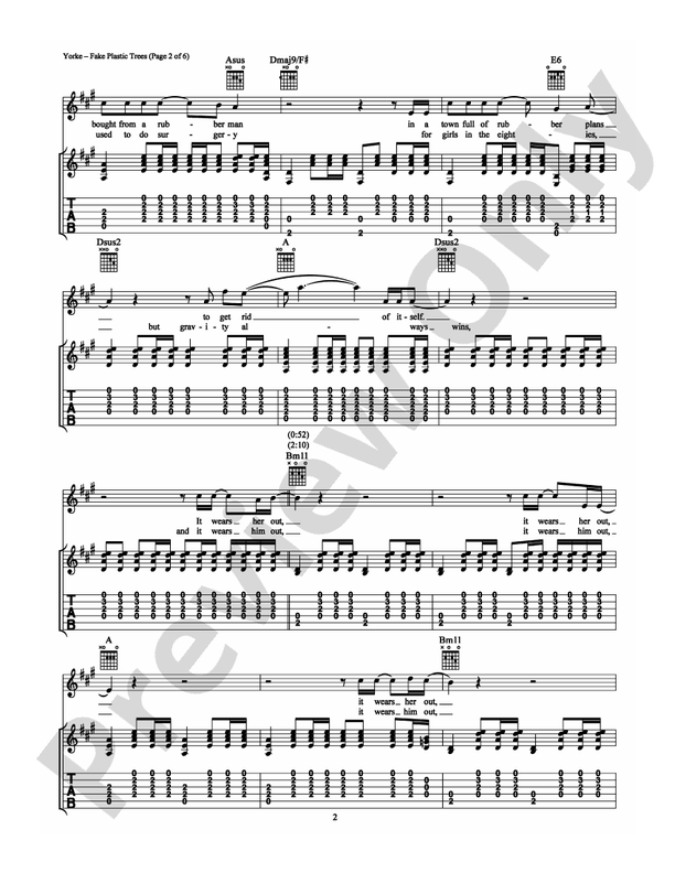 Fake Plastic Trees - Guitar TAB (Digital Download)