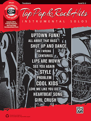 Top Pop & Rock Inst Solos Trombone Bk/CD