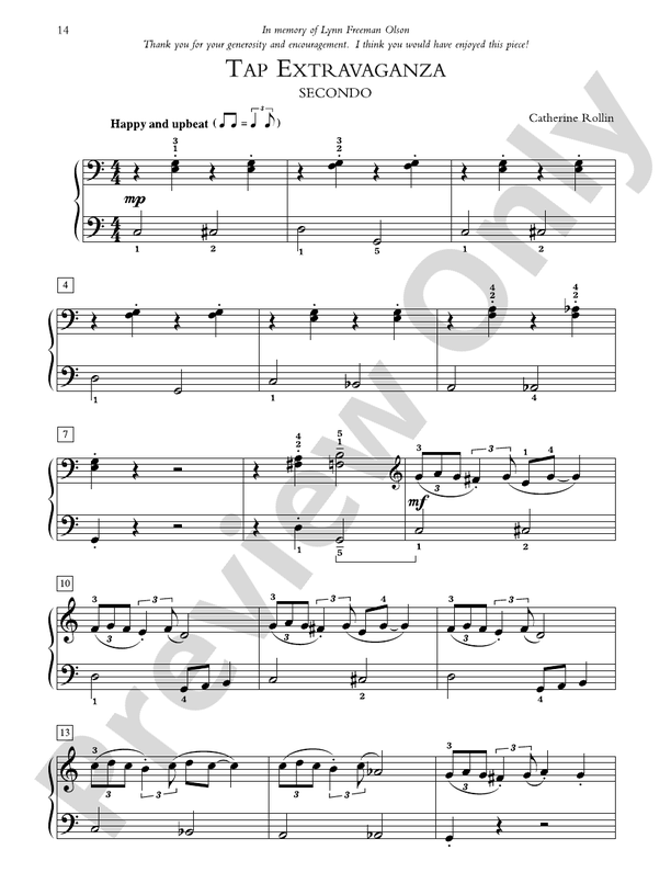Tap Extravaganza - 1 Piano, 4 Hands (Digital Download)