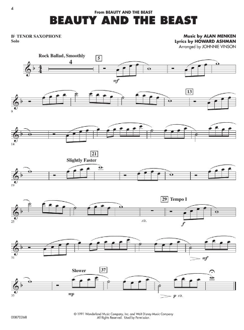 Essential Elements Disney Favorites - Tenor Saxophone - Hal Leonard