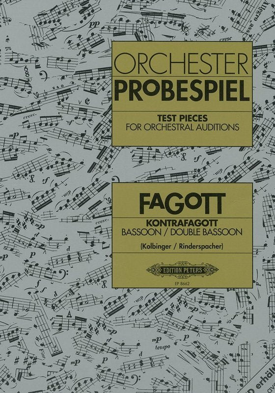 Test Pieces For Orchestral Auditions - Bassoon|Contra Bassoon - Various - Peters EP8662