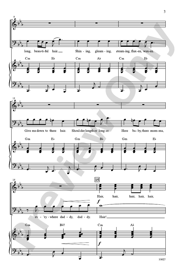 Hair: A Choral Medley - SAB Choral Octavo (Digital Download)