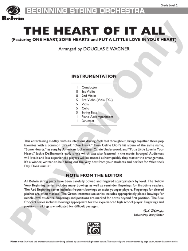 The Heart of It All – String Orchestra Conductor Score & Parts (Digital Download)