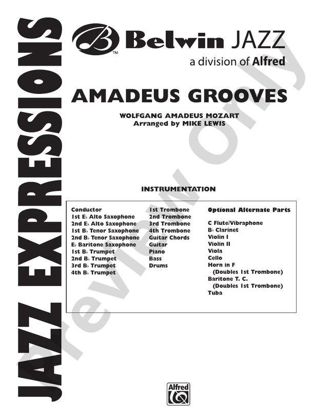 Amadeus Grooves - Jazz Ensemble Conductor Score & Parts (Digital Download)