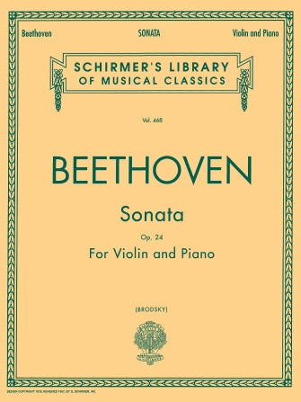 Beethoven - Sonata Op24 - Violin/Piano Accompaniment Schirmer 50255130