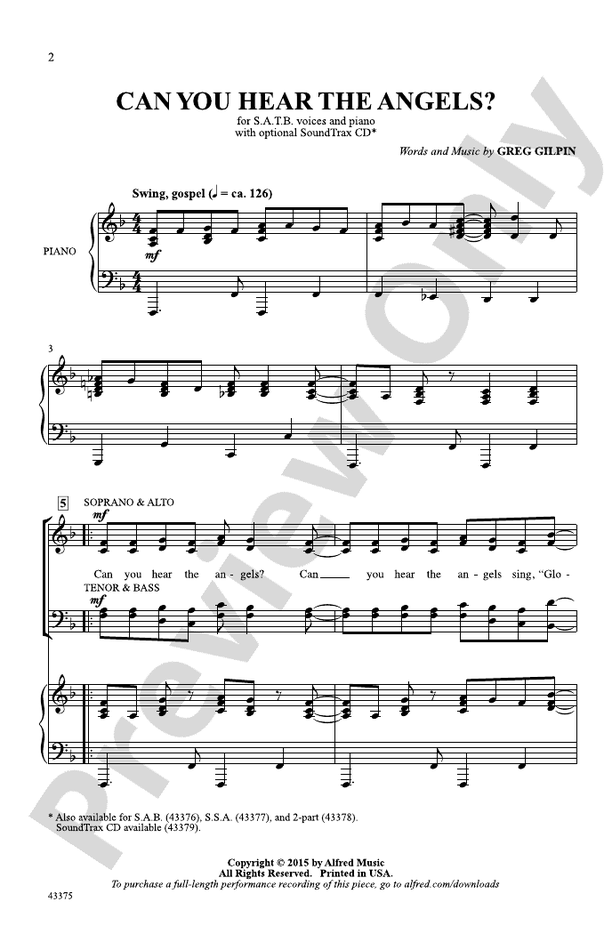 Can You Hear the Angels? – SATB Choral Octavo (Digital Download)