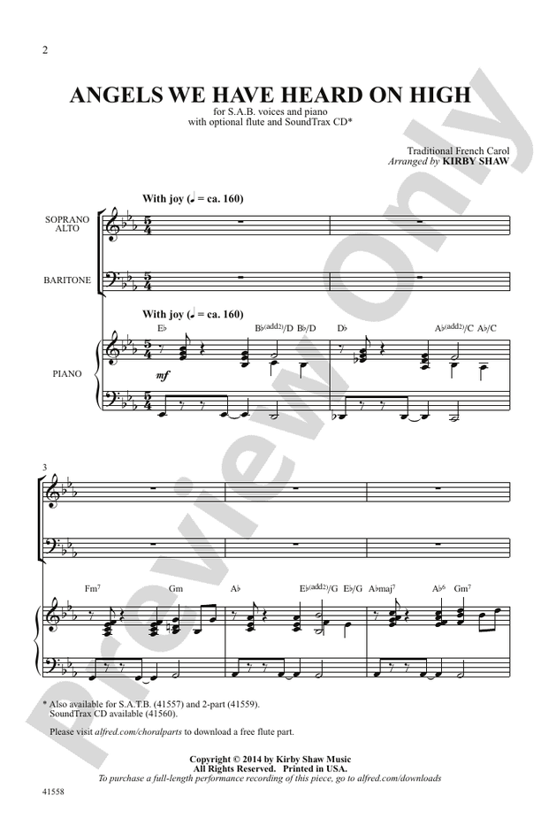 Angels We Have Heard on High – SAB Choral Octavo (Digital Download)