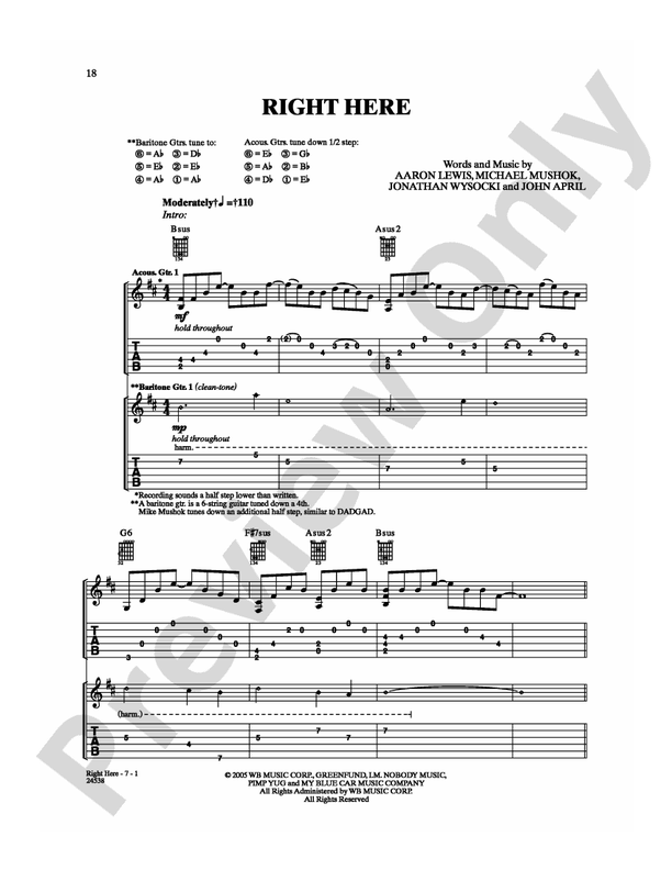 Right Here - Guitar TAB (Digital Download)