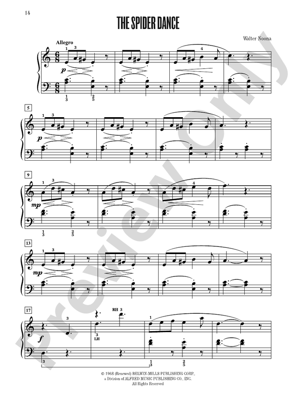 The Spider Dance - Piano Solo (Digital Download)