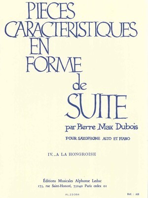 Dubois - A La Hongroise - Alto Saxophone Leduc AL23064