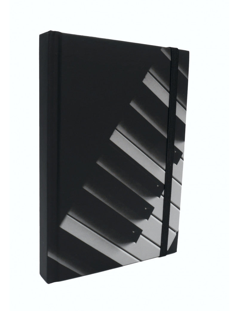 A6 Notebook Black with Piano Keyboard