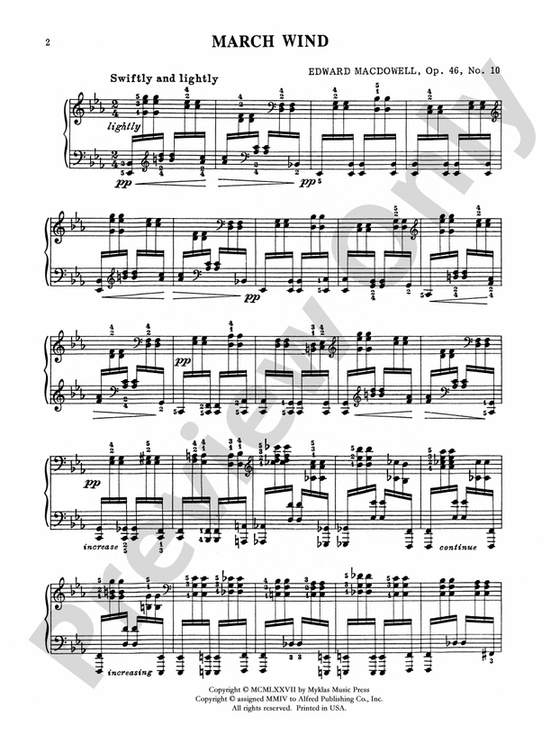 March Wind - Piano Solo (Digital Download)