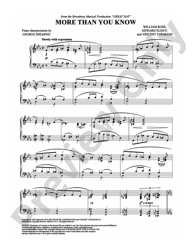 More Than You Know - DSM-PS-0000355 - Piano (Digital Download)