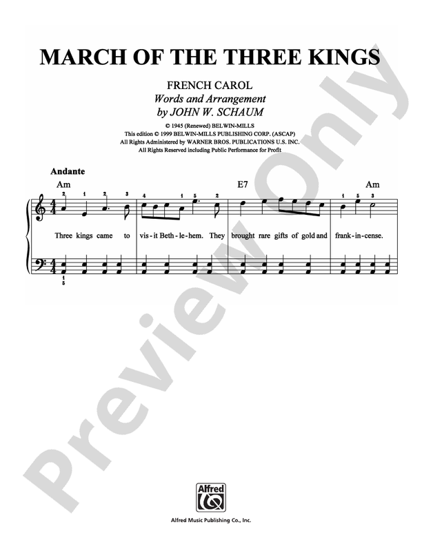 March Of The Three Kings - DSM-PS-0007113 - Easy Piano (Digital Download)