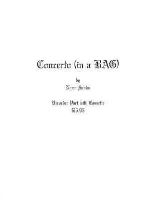 Concerto (In a BAG) Book/CD - SATB Hal Leonard Choral Score Softcover