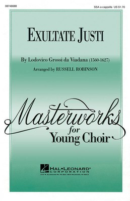 Exultate Justi - SSA Russell Robinson Hal Leonard Choral Score Octavo